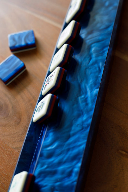Pearl Mahjong Rack with Summer Collection Tiles