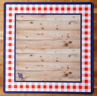 The Picnic Mat - Full view face up. American Mahjong Americana Mahj picnic table summer luxury tile sets set vintage heritage luxe unique fun tiles