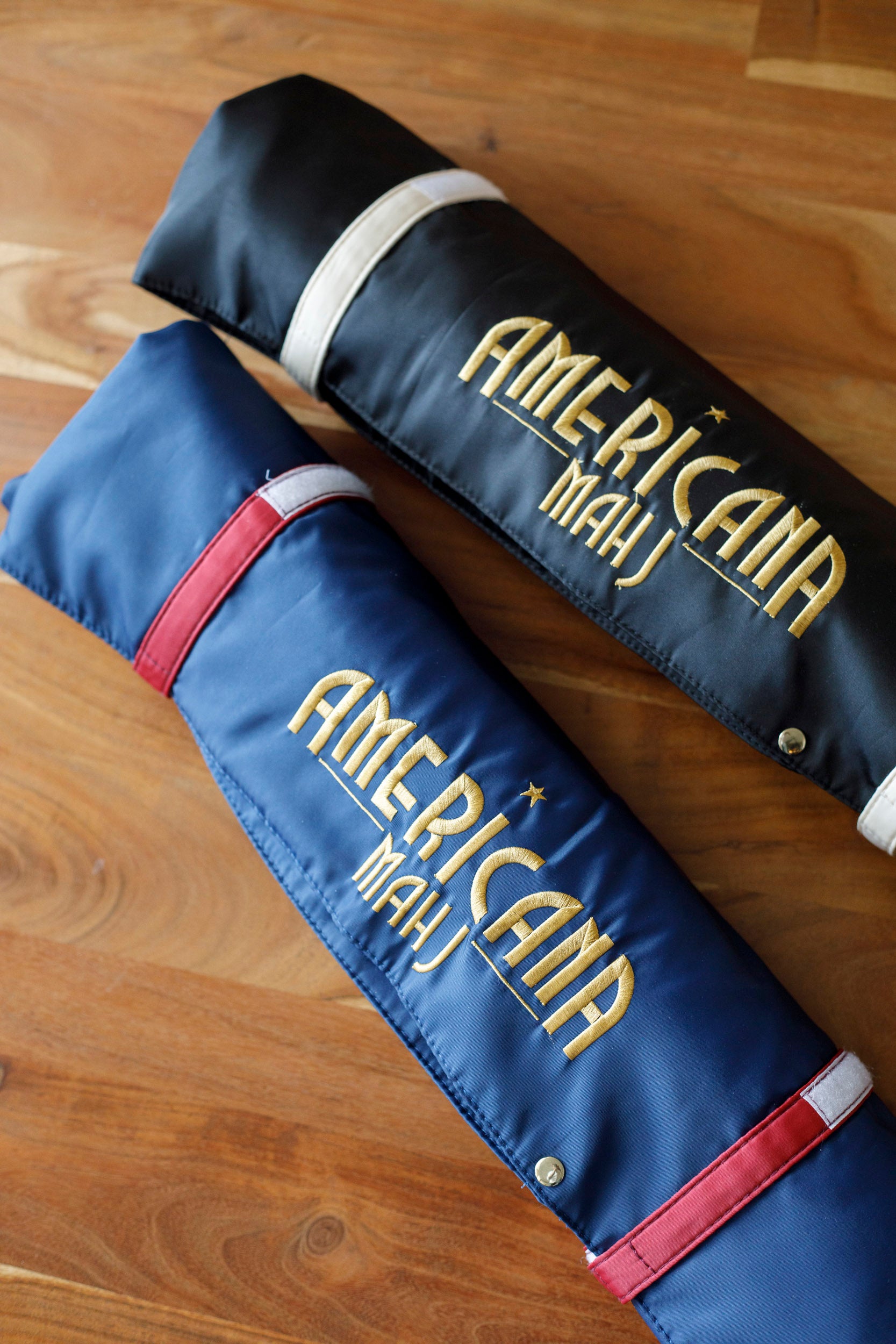The Rack Roll -  Rack carrier Closed on Table Available in Blue and Black